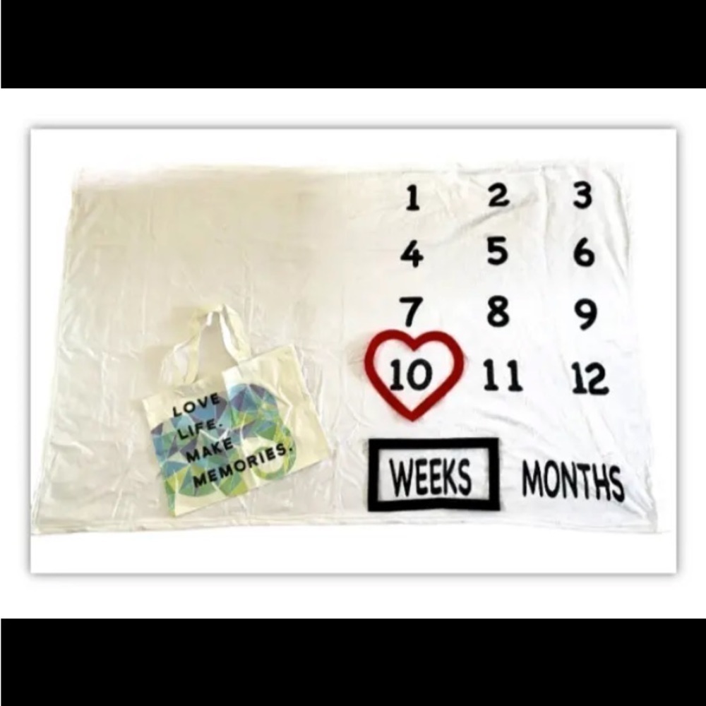 Baby Milestone Blanket Monthly Photography Photo Prop Baby Shower Gift Boy Girl